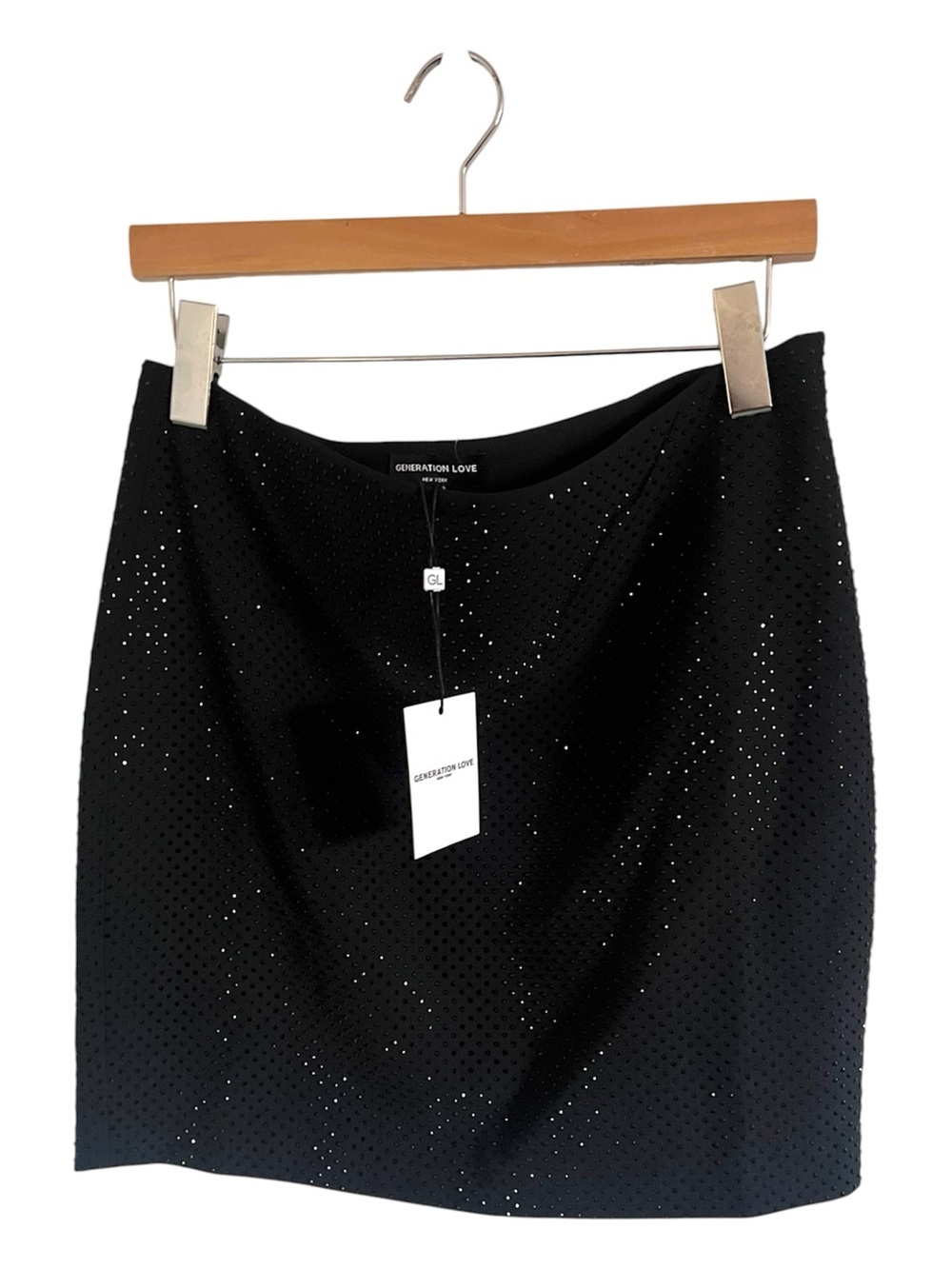 NWT Generation Love Black Sequin Mini Skirt, size 8